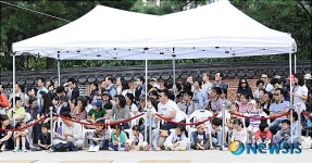 고종황제와 명성황후의 가례를 지켜보는 백성들