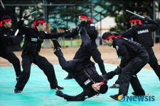 특공대원들의 특공무술 시범