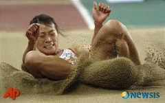 [광저우AG]육상 정순옥, 멀리뛰기 금메달