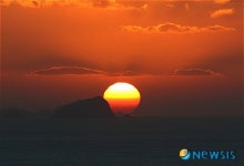 완도 일출공원 해맞이축제 오메가 일출 장관