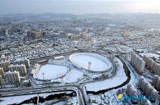 눈 덮힌 무등경기장