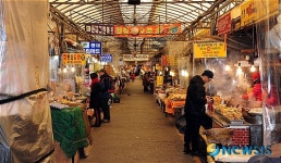 한파에 한적한 영천시장