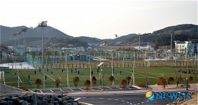 통영 산양스포츠파크 동계훈련장으로 인기