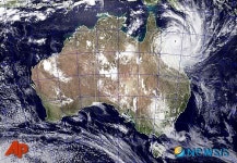 호주 퀸즈랜드주 접근하는 사이클론 야시