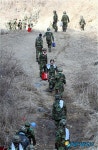 산불진화에 투입된 장병들