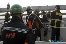강서소방서, 아파트 공사현장 고립 인부 구조작업