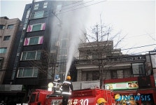 마포소방서, 홍대 주변 미술학원 간판 화재 진압
