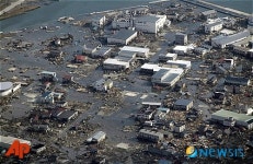[일본 대지진]여전히 물에 잠겨있는 센다이