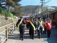 부여군 임천면총화협의회, 산불예방 가두캠페인 실시