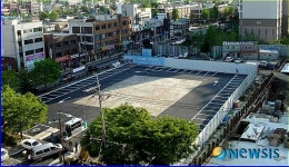 포장된 전주 중앙시장 주차장