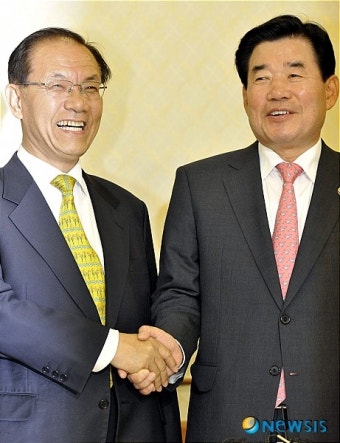 황우여-김진표 양당 원내대표 회동