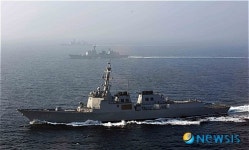 한국 두번째 이지스함 율곡이이함 첫 기동훈련