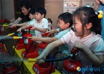 용산소방서, 유치원생 대상 오늘은 나도 소방관 행사