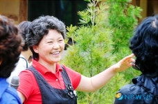 영월에서의 자연농 설명하는 조금숙 원장