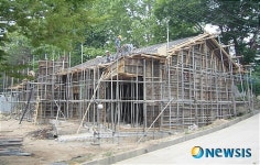 신축공사 중인 괴산 몽촌보건진료소