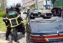 부산 항만소방서, 대형 교통사고 인명구조 훈련