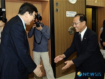 평창동계올림픽유치위원회 방문한 황우여 원내대표
