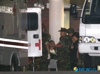 해병대 총기사고 사망 장병들 국군수도병원 도착