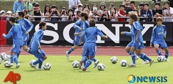결승 앞두고 훈련하는 일본 여자축구대표팀