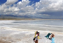 中 칭하이성의 솔트 레이크 차카