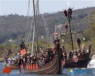 바이킹 침공 재현하는 바이킹 축제