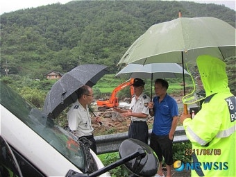 산청경찰서 태풍 '무이파' 수해현장 점검