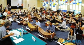 아시아전통오케스트라 연습이 한창인 공개현장