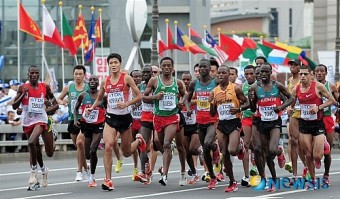 [대구세계육상]마라톤 선수들의 힘찬 역주