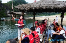 한반도지형 뗏목 체험하는 영월희망농업대학
