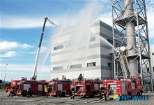 강동소방서, 에너지공급시설 화재 진압 훈련