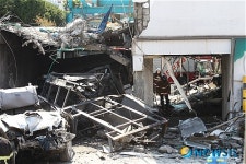 주유소 세차장에서 폭발사고