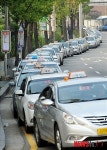 삼화고속 파업, 길게 늘어선 택시