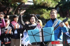 박진의원, 나경원 후보 게릴라 콘서트로 지원