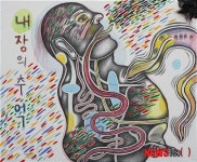 육체파 화가 정복수, 탐욕과 배설의 벗은 몸몸몸
