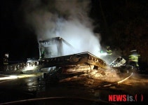 하늘아래 첫 커피숍 화재 현장