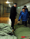 박원순 서울시장, 노숙인 쉼터 시설 점검