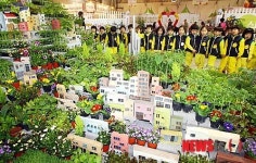 식물과 꽃으로 만든 푸른도시