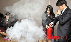 동일중학교, 교직원 및 전교생 대피훈련