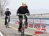 의암호를 힘차게 달려 봐요