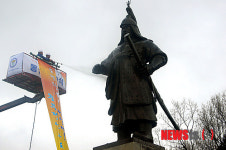 이순신 장군 동상 친수식 거행