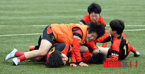 중등부 우승 차지한 오주중학교 선수들