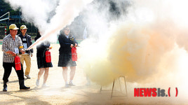 한강중학교, 민방위의날 가상화재 진압 훈련