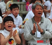 운동회,선생님과 제자의 응원