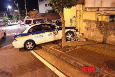 제주 급발진 한 순찰차