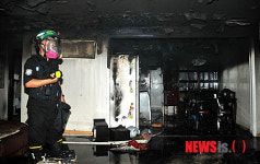 도화동 우성아파트 화재진압