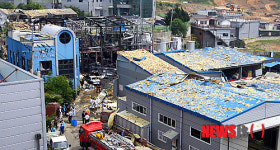 아수라장으로 변한 화성 팔탄 폭발현장