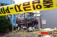 출입통제 된 화성 팔탄 폭발현장