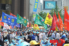 서울광장에 모인 전국택시운수노조