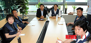 신동규 신임회장, 노조원들 요구사항 듣겠다