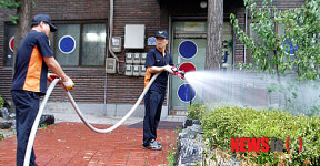 관내 공원 수목 긴급 급수 지원